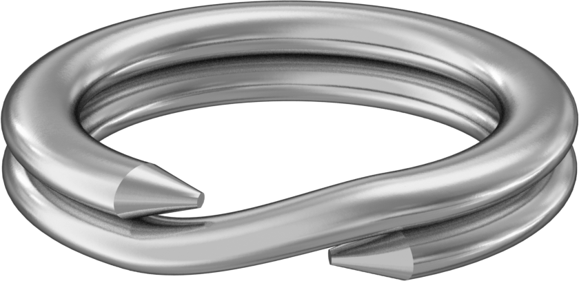 Çinko Kaplı Çelik Yarı Halka, 11/32" OD, 1/4" ID, 1/16" Kalınlık