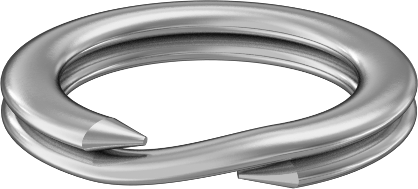 Çinko Kaplı Çelik Yarı Halka, 7/16" OD, 5/16" ID, 1/16" Kalınlık