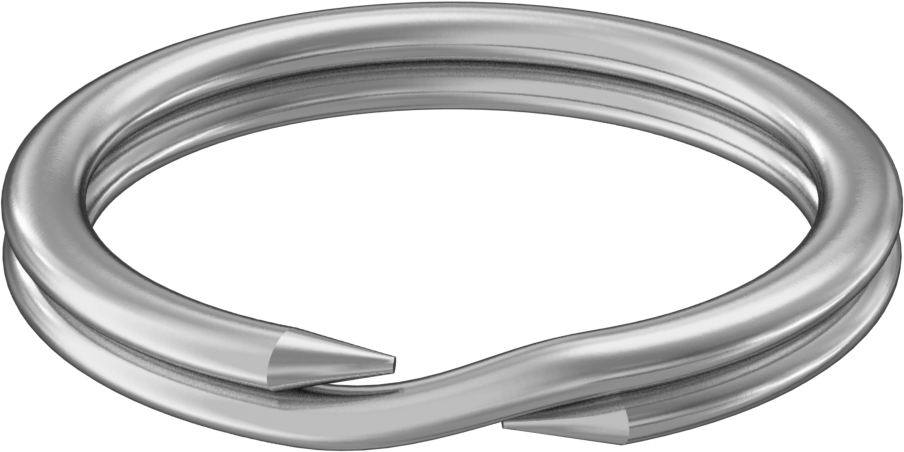 Çinko Kaplı Çelik Yarı Halka, 1" OD, 13/16" ID, 1/8" Kalınlık