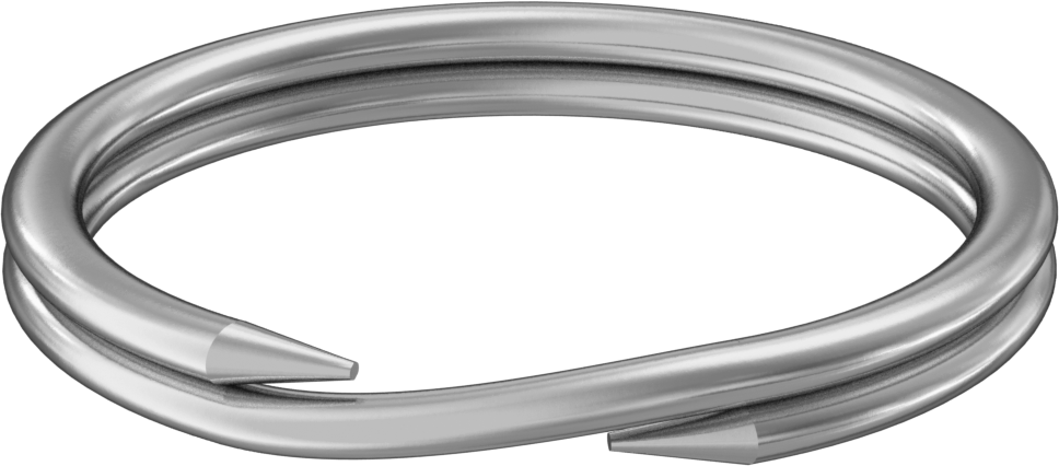Çinko Kaplı Çelik Yarı Halka, 1-5/8" OD, 1-3/8" ID, 3/16" Kalınlık