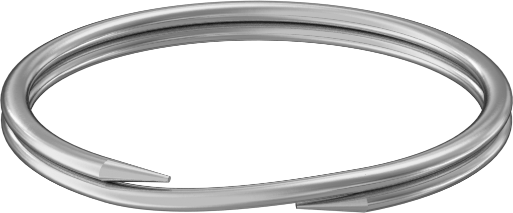 Çinko Kaplı Çelik Yarı Halka, 2-1/4" OD, 2" ID, 3/16" Kalınlık