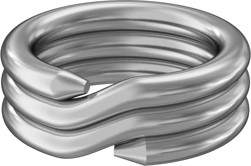 Çinko Kaplı Çelik Yarı Halka, 11/32" OD, 1/4" ID, 1/8" Kalınlık