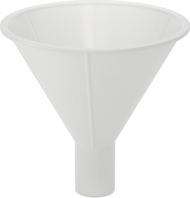 Plastik Huni, 4-1/2 FL oz Kapasite