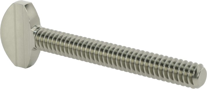 Çelik Kürek Başlı Parmak Vidaları, 10-24 Diş Boyutu, 1-1/2" Uzunluk