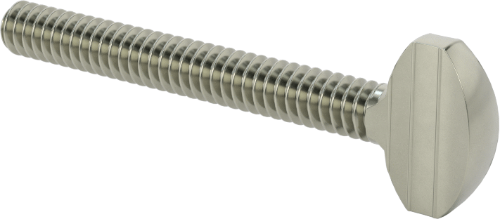 Çelik Kürek Başlı Parmak Vidaları, 10-24 Diş Boyutu, 1-1/2" Uzunluk