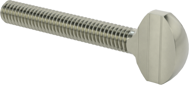 Çelik Kürek Başlı Parmak Vidaları, 5/16"-18 Diş Boyutu, 2" Uzunluk