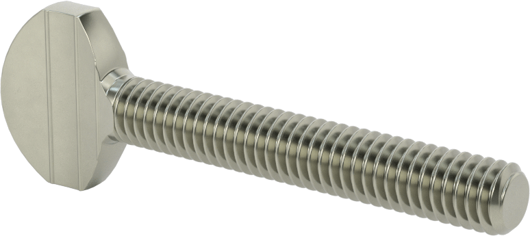 Çelik Kürek Başlı Parmak Vidaları, 5/16"-18 Diş Boyutu, 2" Uzunluk