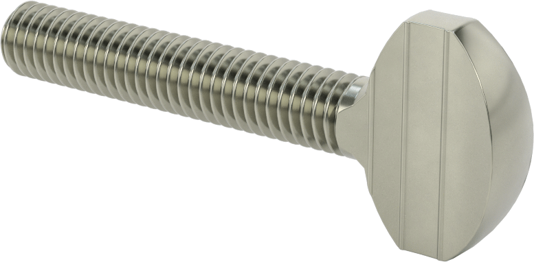 Çelik Kürek Başlı Parmak Vidaları, 3/8"-16 Diş Boyutu, 2" Uzunluk