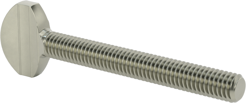 Çelik Kürek Başlı Parmak Vidaları, 3/8"-16 Diş Boyutu, 3" Uzunluk