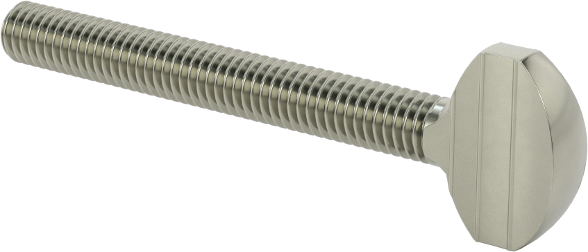 Çelik Kürek Başlı Parmak Vidaları, 3/8"-16 Diş Boyutu, 3" Uzunluk