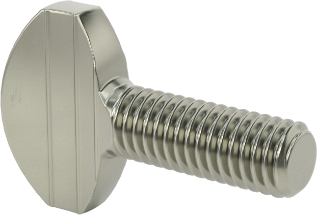 Çelik Kürek Başlı Parmak Vidaları, 10-32 Diş Boyutu, 1/2" Uzunluk