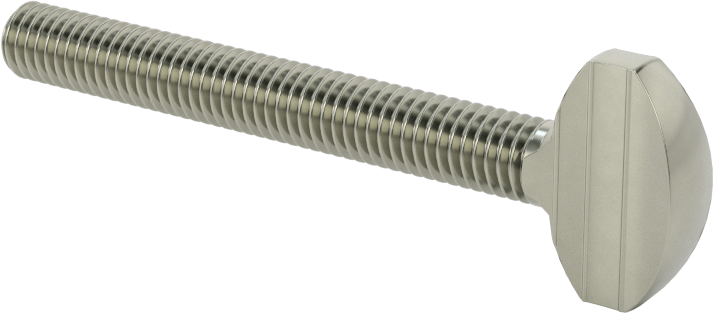 Çelik Kürek Başlı Parmak Vidaları, 10-32 Diş Boyutu, 1-1/2" Uzunluk