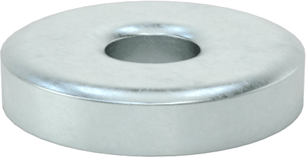 Kör Perçinler için Pullar, Çinko Kaplı Çelik, 3/32" Perçin Çapı için, 0.098" ID, 0.312" OD