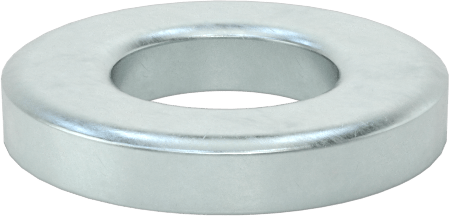 Kör Perçinler için Pullar, Çinko Kaplı Çelik, 3/16" Perçin Çapı için, 0.192" ID, 0.375" OD