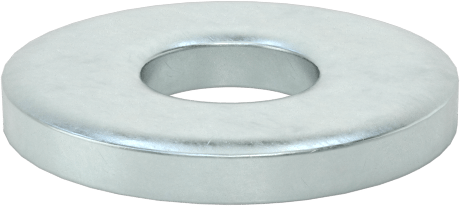 Kör Perçinler için Pullar, Çinko Kaplı Çelik, 3/16" Perçin Çapı için, 0.197" ID, 0.500" OD