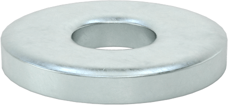 Kör Perçinler için Pullar, Çinko Kaplı Çelik, 5/32" Perçin Çapı için, 0.165" ID, 0.438" OD