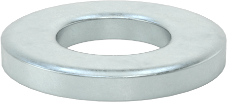 Kör Perçinler için Pullar, Çinko Kaplı Çelik, 1/4" Perçin Çapı için, 0.256" ID, 0.500" OD