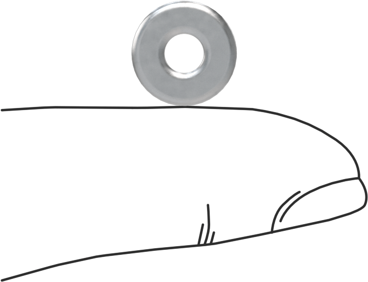 Kör Perçinler için Pullar, Alüminyum, 5/32" Perçin Çapı için, 0.165" ID, 0.438" OD