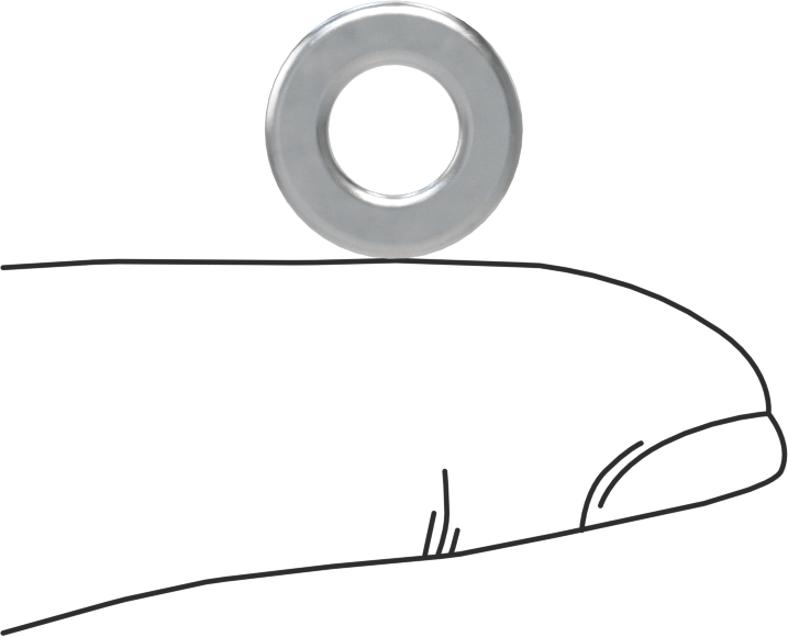 Kör Perçinler için Pullar, Alüminyum, 1/4" Perçin Çapı için, 0.256" ID, 0.500" OD