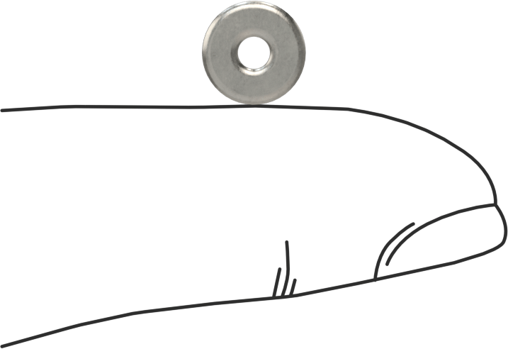 Kör Perçinler için Pullar, 18-8 Paslanmaz Çelik, 3/32" Perçin Çapı için, 0.098" ID, 0.312" OD