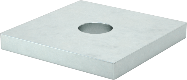 1/8" Çaplı Kör Perçinler için Kare Pul, 0.129" ID
