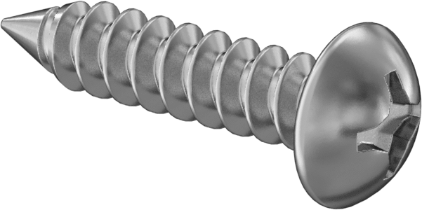Sac Metal için Phillips Yuvarlak Başlı Vidalar, Süper Korozyona Dayanıklı 316 Paslanmaz Çelik, Numara 2 Boyut, 3/8" Uzunluk