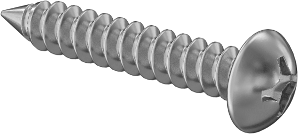 Sac Metal için Phillips Yuvarlak Başlı Vidalar, Süper Korozyona Dayanıklı 316 Paslanmaz Çelik, Numara 2 Boyut, 1/2" Uzunluk