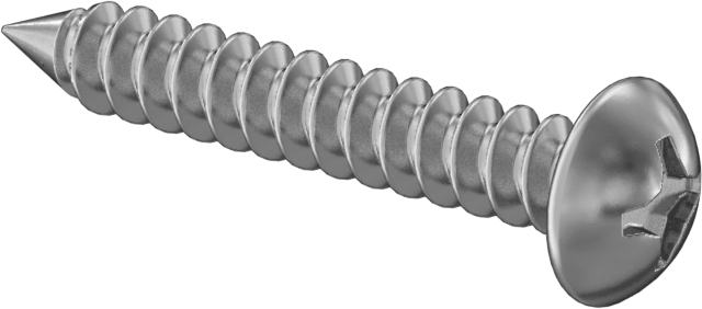 Sac Metal için Phillips Yuvarlak Başlı Vidalar, Süper Korozyona Dayanıklı 316 Paslanmaz Çelik, Numara 6 Boyut, 7/8" Uzunluk