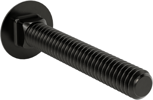 Sınıf 5 Çelik Kare Boyunlu Taşıma Cıvatası, Orta Mukavemetli, Siyah Oksit, 1/4"-20 Diş Boyutu, 1-3/4" Uzunluk