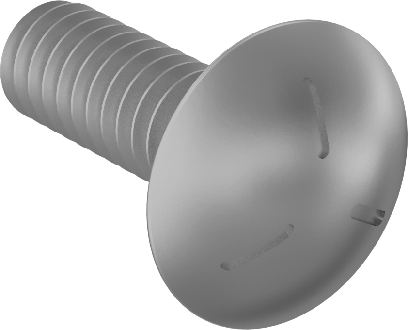 Sınıf 5 Çelik Kare Boyunlu Taşıma Cıvatası, Orta Mukavemetli, Çinko-Alüminyum Kaplamalı, 1/4"-20 Diş, 3/4" Uzunluk