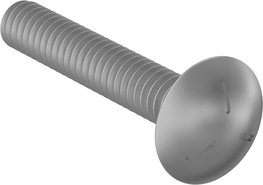 Sınıf 5 Çelik Kare Boyunlu Taşıma Cıvatası, Orta Mukavemetli, Çinko-Alüminyum Kaplamalı, 1/4"-20 Diş, 1-1/2" Uzunluk