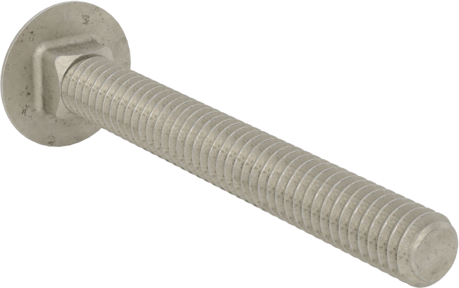 Sınıf 5 Çelik Kare Boyunlu Taşıma Cıvatası, Orta Mukavemetli, Çinko-Alüminyum Kaplamalı, 1/4"-20 Diş, 2-1/4" Uzunluk