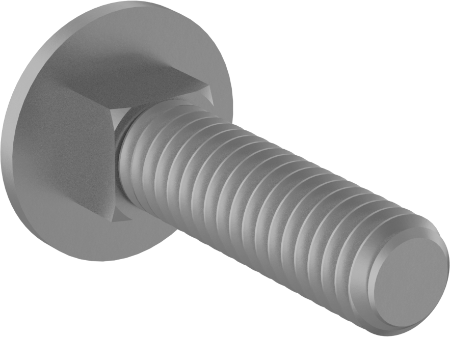 Sınıf 5 Çelik Kare Boyunlu Taşıma Cıvatası, Orta Mukavemetli, Çinko-Alüminyum Kaplamalı, 5/16"-18 Diş, 1,25" Uzunluk