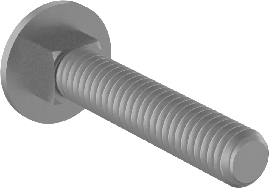 Sınıf 5 Çelik Kare Boyunlu Taşıma Cıvatası, Orta Mukavemetli, Çinko-Alüminyum Kaplamalı, 5/16"-18 Diş, 1,75 inç Uzunluk