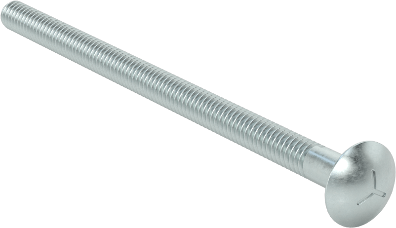 Sınıf 5 Çelik Kare Boyunlu Taşıma Cıvatası, Orta Mukavemetli, Çinko Kaplamalı, 1/4"-20 Diş Boyutu, 4-1/2" Uzunluk