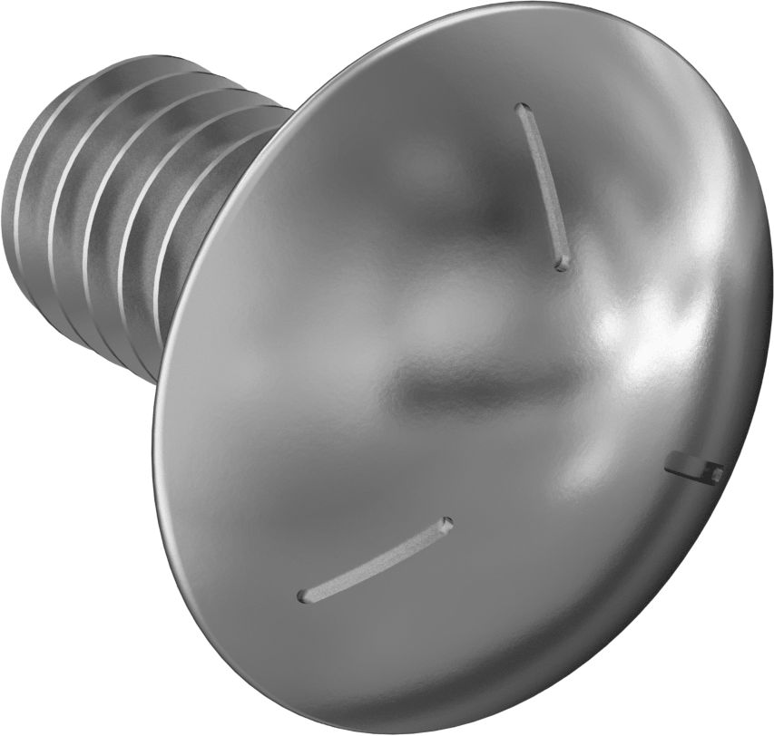 Sınıf 5 Çelik Kare Boyunlu Taşıma Cıvatası, Orta Mukavemetli, Çinko Kaplamalı, 1/4"-20 Diş Boyutu, 1/2" Uzunluk