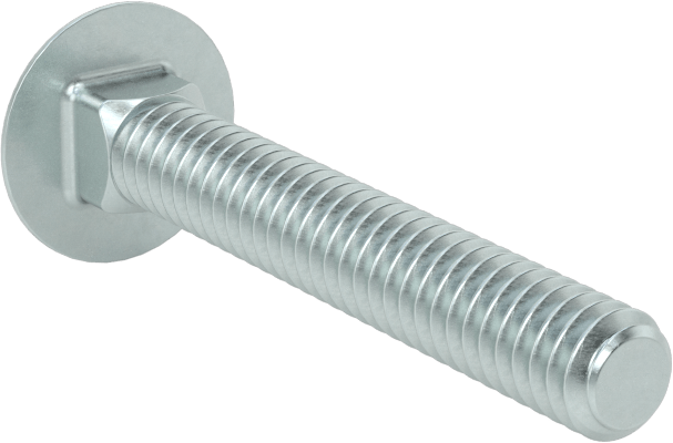 Sınıf 5 Çelik Kare Boyunlu Taşıma Cıvatası, Orta Mukavemetli, Çinko Kaplamalı, 1/4"-20 Diş Boyutu, 1-3/4" Uzunluk