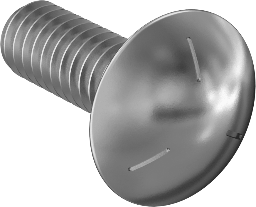 Sınıf 5 Çelik Kare Boyunlu Taşıma Cıvatası, Orta Mukavemetli, Çinko Kaplamalı, 1/4"-20 Diş Boyutu, 3/4" Uzunluk