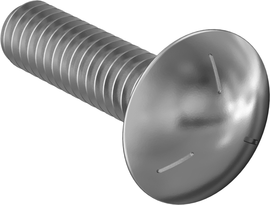Sınıf 5 Çelik Kare Boyunlu Taşıma Cıvatası, Orta Mukavemetli, Çinko Kaplamalı, 1/4"-20 Diş Boyutu, 1" Uzunluk