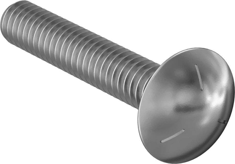 Sınıf 5 Çelik Kare Boyunlu Taşıma Cıvatası, Orta Mukavemetli, Çinko Kaplamalı, 1/4"-20 Diş Boyutu, 1-1/2" Uzunluk