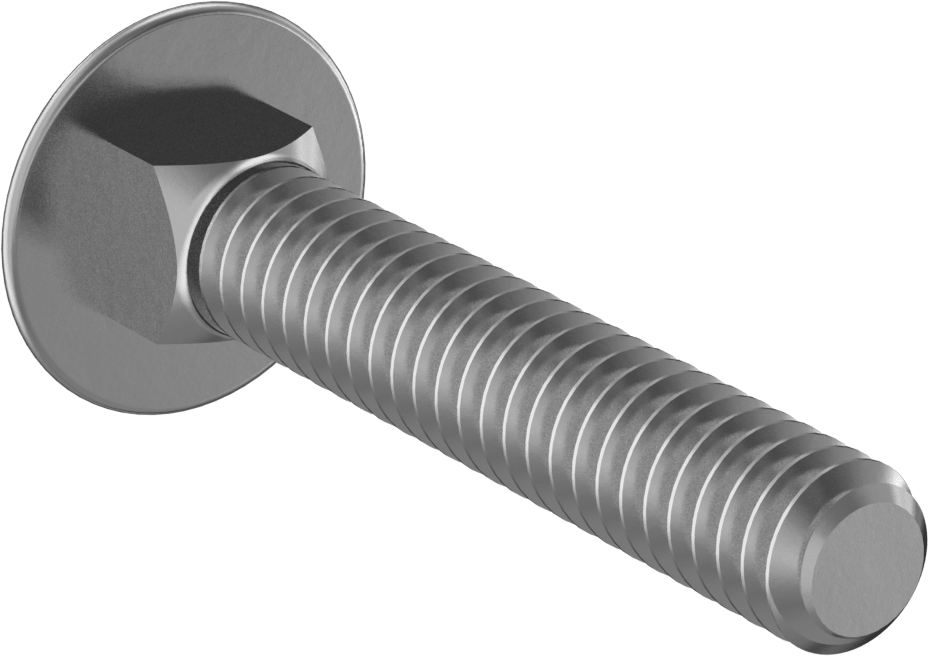 Sınıf 5 Çelik Kare Boyunlu Taşıma Cıvatası, Orta Mukavemetli, Çinko Kaplamalı, 1/4"-20 Diş Boyutu, 1-1/2" Uzunluk
