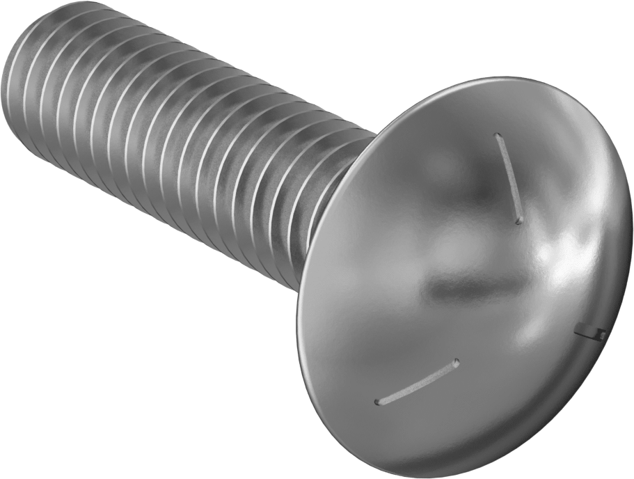 Sınıf 5 Çelik Kare Boyunlu Taşıma Cıvatası, Orta Mukavemetli, Çinko Kaplamalı, 5/16"-18 Diş Boyutu, 1-1/4" Uzunluk