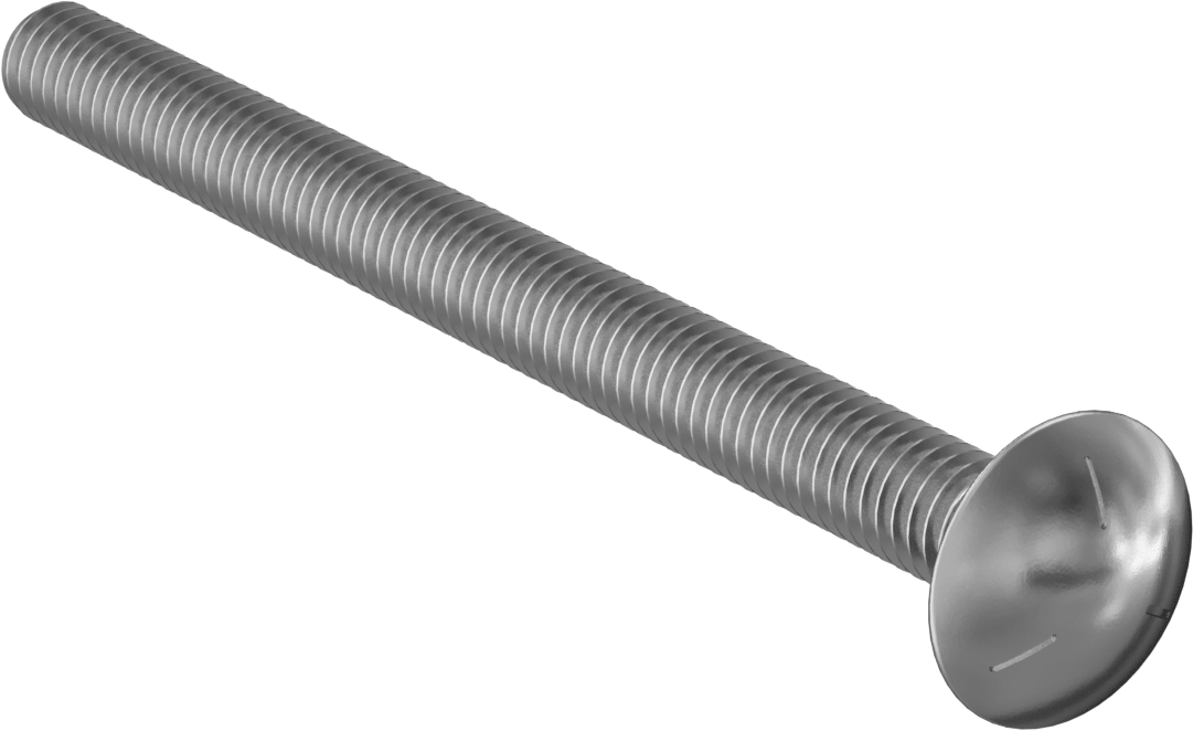 Sınıf 5 Çelik Kare Boyunlu Taşıma Cıvatası, Orta Mukavemetli, Çinko Kaplamalı, 5/16"-18 Diş Boyutu, 4" Uzunluk