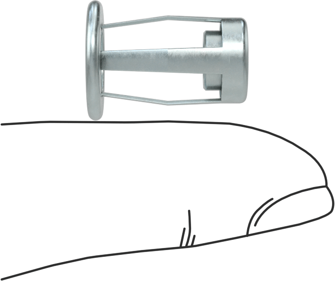 Vidalı Perçin Somunları, M5 x 0,8 mm Diş Boyutu, 0 mm ila 5 mm Malzeme Kalınlığı için