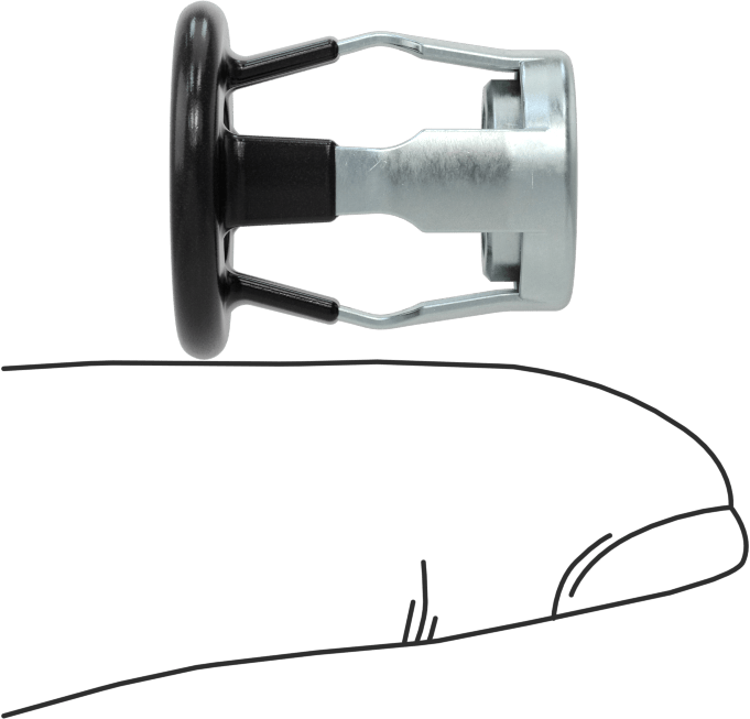 Vidalı Perçin Somunları, Sızdırmazlık, M8 x 1,25 mm Diş, 0-5 mm Malzeme Kalınlığı için