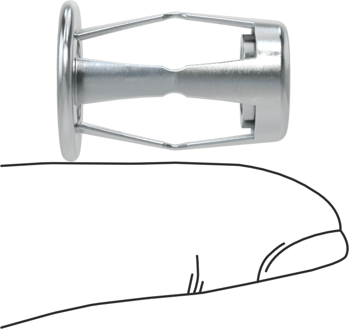 Vidalı Perçin Somunları, M8 x 1,25 mm Diş Boyutu, 5 mm - 8 mm Malzeme Kalınlığı için
