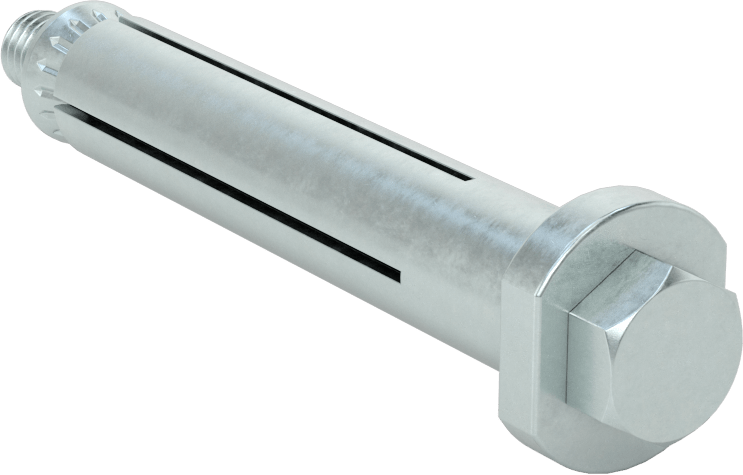 Dar Alan Altıgen Başlı Vida, M8 x 1,25 mm Diş, 1-5/8“ ila 2-3/8” Malzeme Kalınlığı için