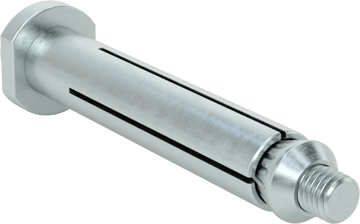 Dar Alan Altıgen Başlı Vida, M8 x 1,25 mm Diş, 1-5/8“ ila 2-3/8” Malzeme Kalınlığı için