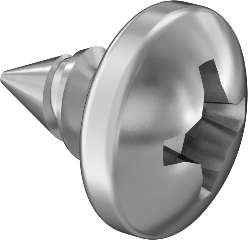 Sac Metal için Phillips Yuvarlak Başlı Vidalar, Çinko Kaplı Çelik, Numara 2 Boyut, 1/8" Uzunluk