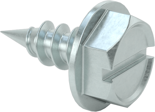 Sac Metal için Flanşlı Delme Vidaları, Çinko Kaplı Çelik, Numara 6 Boyut, 3/8" Uzunluk